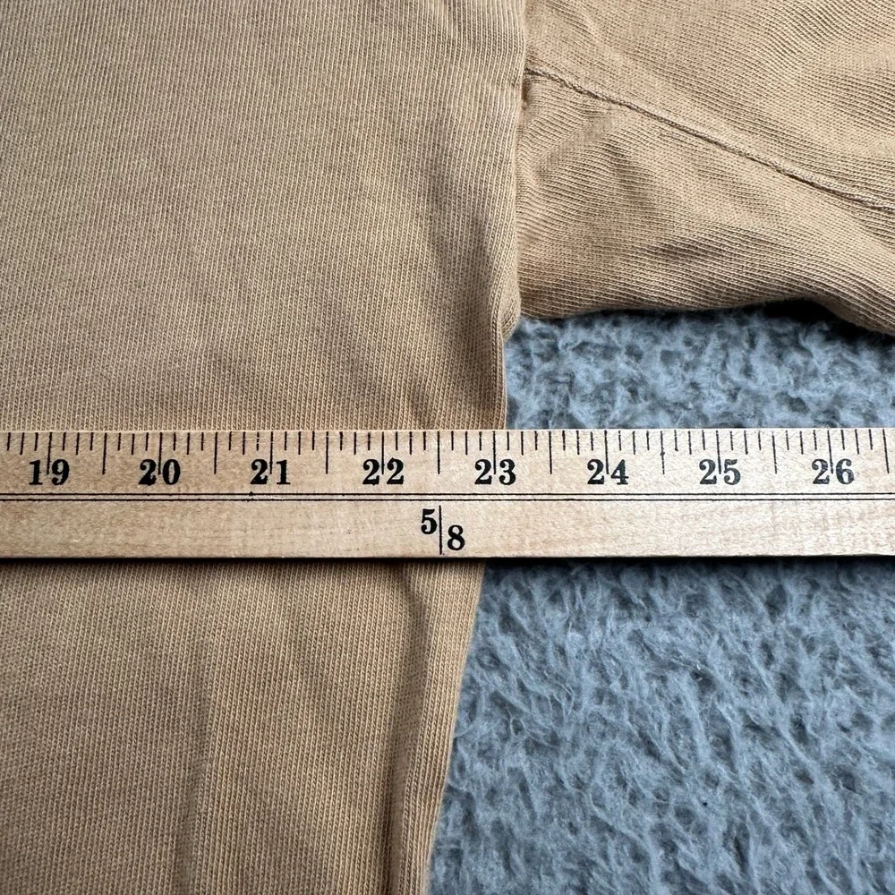 AYR Men's Long Sleeve Crewneck Tee in Camel - Picture 6 of 10